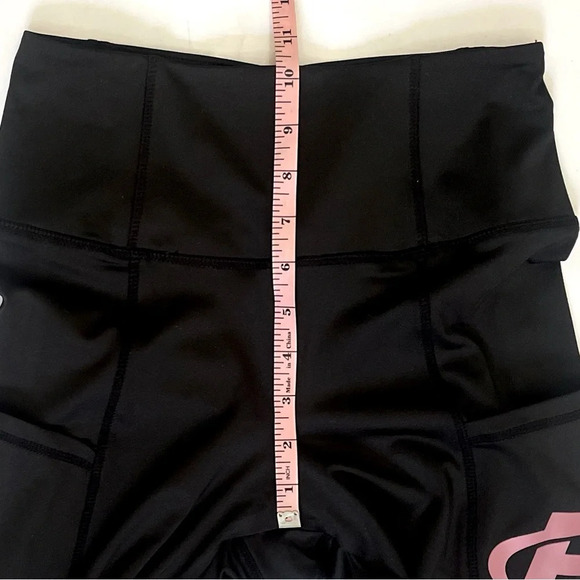 Bodybuilding Womens Athletic Gym Workout Leggings Black Pink‎ Pockets NWOT Small - Picture 7 of 8